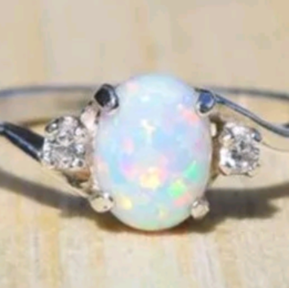 FIRE OPAL RING - Picture 2 of 2